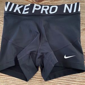 black Nike Pro shorts